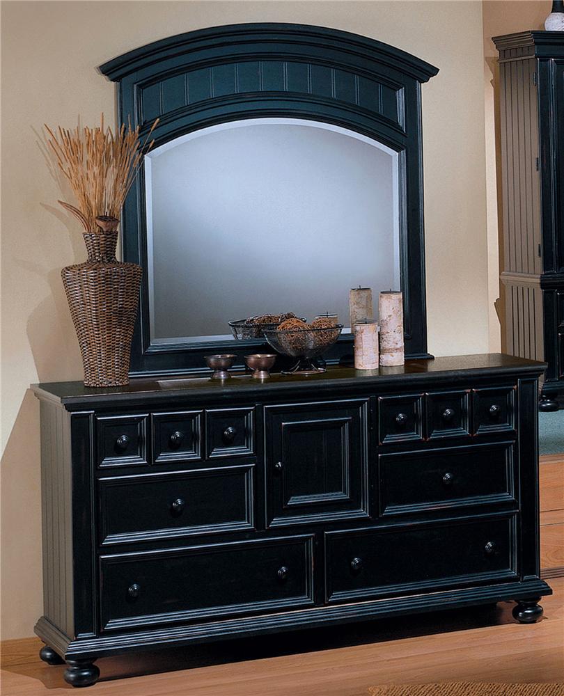 Winners Only Cape Cod 6 Drawer Dresser and Landscape Mirror Combination